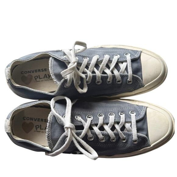 Comme des Garçons Play x Converse Chuck 70 Low Sneakers Gray Black Size 11 - Picture 8 of 11
